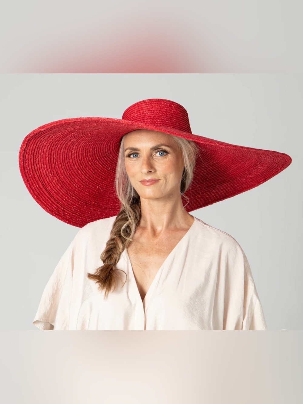 XL Brim San Diego Hat Company Sun Hat in vibrant red NWT - Picture 1 of 10